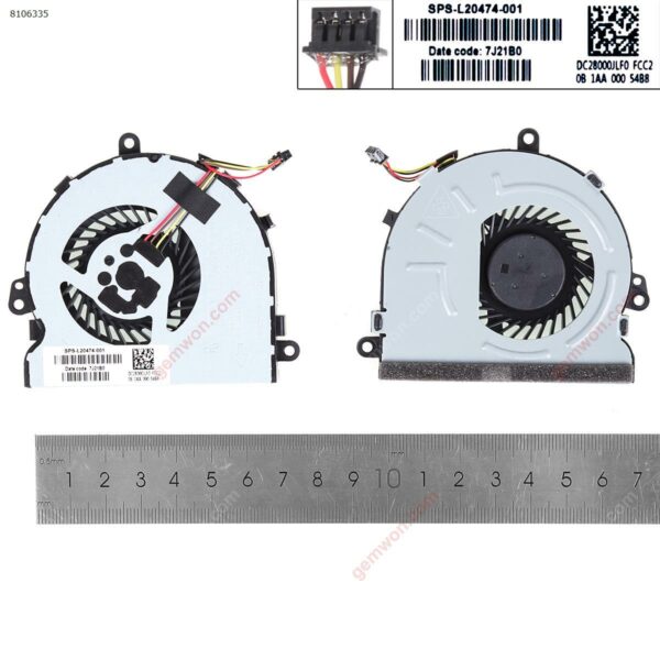 VENTOINHA CPU PARA PORTATIL HP 15-DB 15-DA 15-DR 250 G7 256 G7 255 G7 SPS-L20474-001 - Image 3