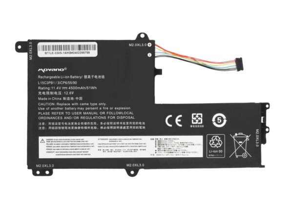 Bateria Movano para Lenovo IdeaPad 330S-14IKB, 330S-15ARR, Yoga 520 - L15C3PB1 - Image 3