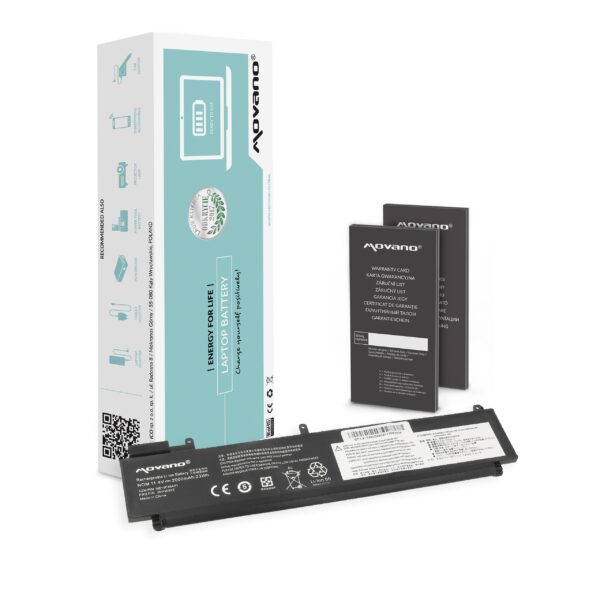 Bateria Movano para Lenovo ThinkPad T460s, T470s (bateria traseira)