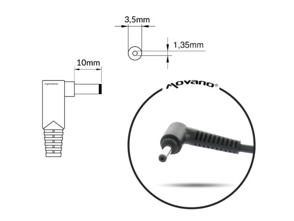 Carregador Movano 12V 2A (3.5x1.35) 24W INSYS, MEDION, AKOYA E3292 E3293 E3294 e Outros - Image 3