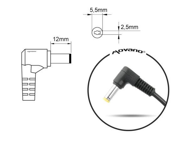 Carregador Movano LCD 12V 10A (5.5x2.5 mm) 120W - Image 3