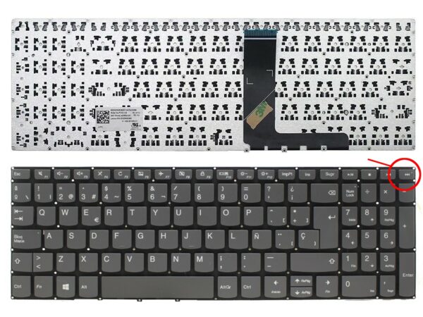 TECLADO PARA PORTATIL LENOVO IDEAPAD 320-15ABR 320-15IAP 320-15AST Sem botão de ligar - Image 2