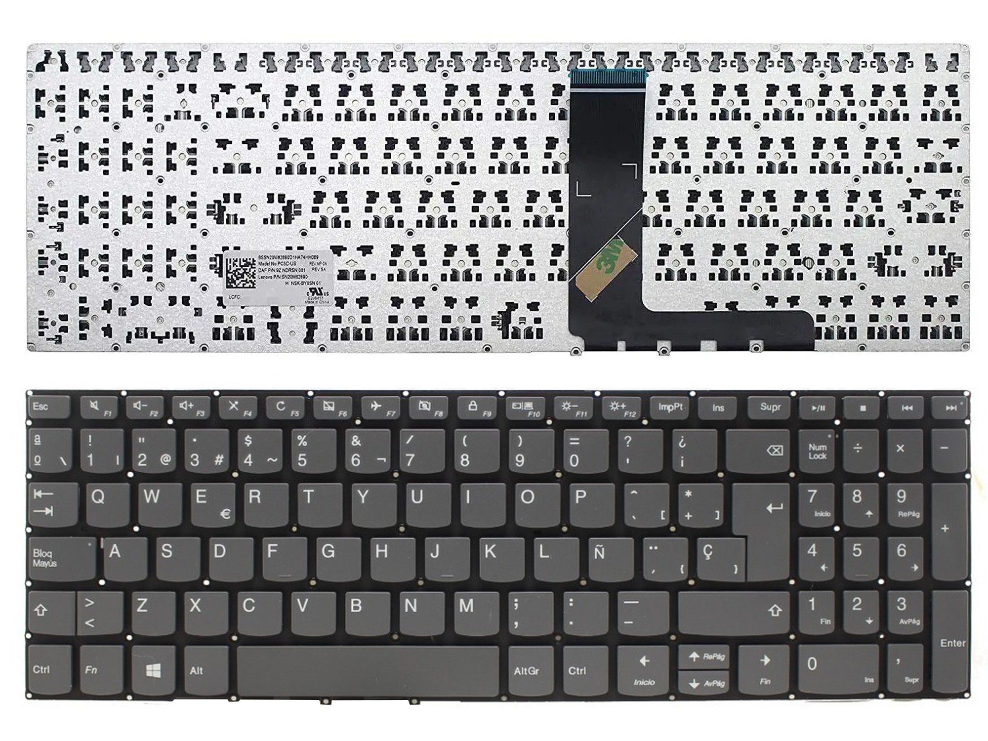 TECLADO PARA PORTATIL LENOVO IDEAPAD 320-15ABR 320-15IAP 320-15AST Sem botão de ligar - Image 2