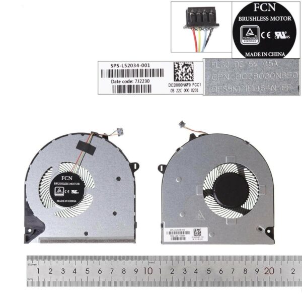 Ventoinha CPU para Portátil HP – Compatível com 15-DW, 15-DU, 250 G8, 255 G8 e Mais! - Image 3