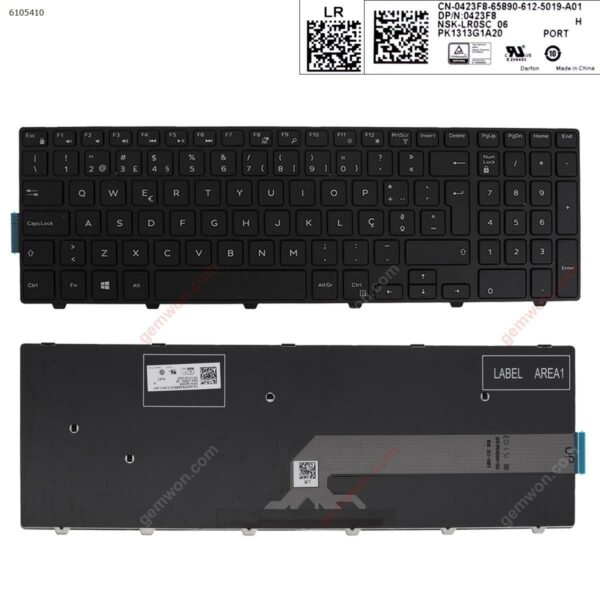 Teclado em Português para portátil Dell Inspiron 15 5000 5547 5521 5542
