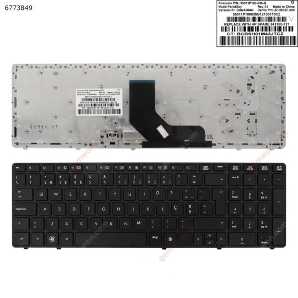 Teclado para portátil HP Probook 6560B Elitebook 8560P, 8570P – Português
