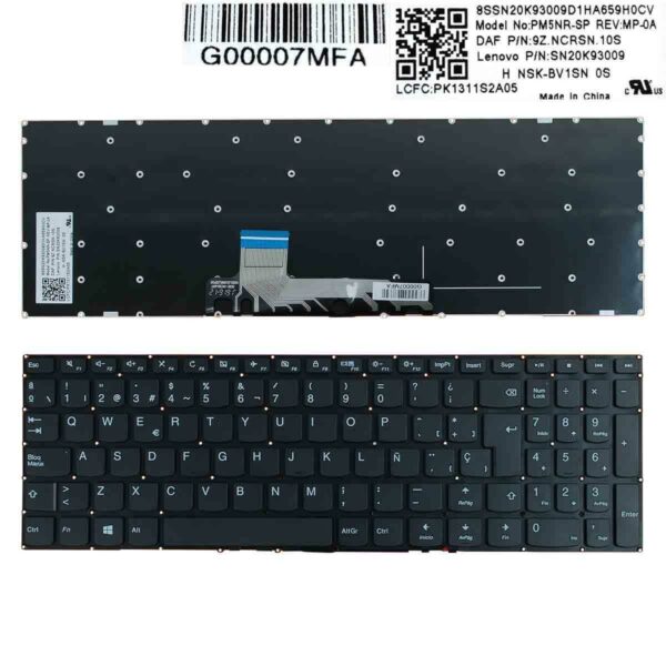 Teclado para Lenovo Ideapad 310S-15ISK 510S-15ISK 310S-15IKB Preto sem estrutura