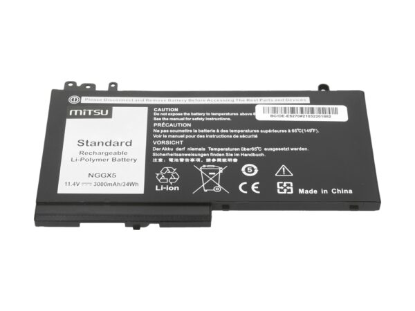 Bateria Mitsu para para Dell Latitude E5270, 5470, 5570, NGGX5 - Image 2