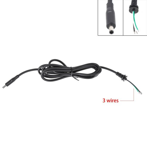 CABLE PARA CARGADOR DE PORTÁTIL HP 4,5*3,0MM CON LED 1,8M 130W
