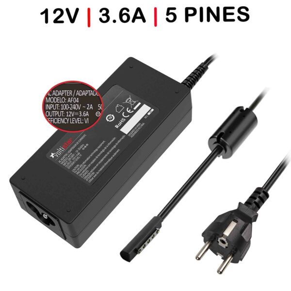 CARREGADOR PARA  MICROSOFT SURFACE PRO 12V 3.6A 43W - Image 4