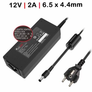 CARREGADOR PARA  MONITOR 12V 2A 6.5 X 4.4MM CON PIN CENTRAL 24W
