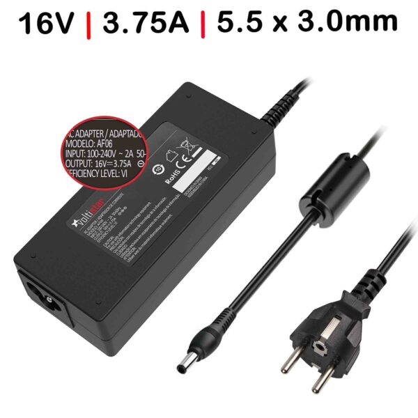 CARREGADOR PARA  PORTÁTIL SAMSUNG A10 P10 P20 P25 16V 3.75A 60W