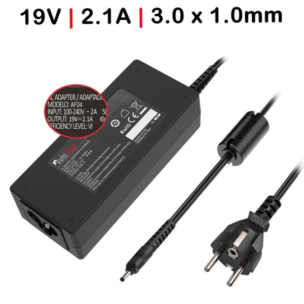 CARREGADOR PARA  PORTÁTIL SAMSUNG 19V 2.1A 3.0x1.0 MM