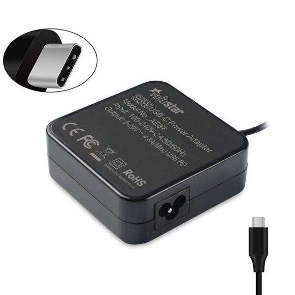 CARREGADOR PARA  PORTÁTIL APPLE MACBOOK AIR PRO IPAD USB-C 96W NEGRO