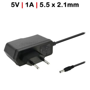 CARREGADOR PARA  SISTEMA DE SEGURIDAD ROUTERS 5V 1A 5.5X2.1MM 5W