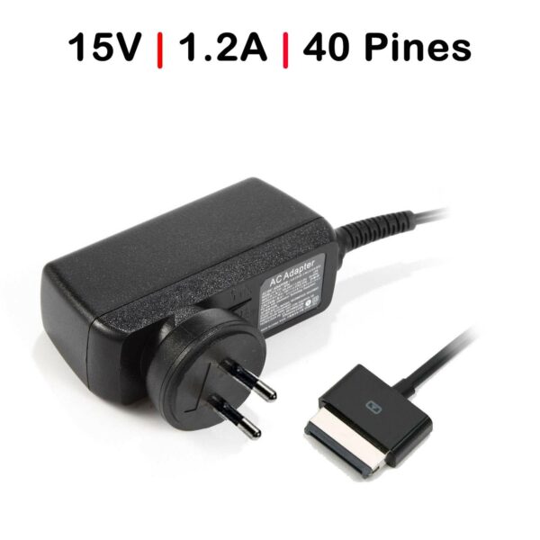 CARREGADOR PARA  TABLET ASUS TRASNFORMER PAD TF300 TF300T TF300 15V 1.2A 18W 40 PINES