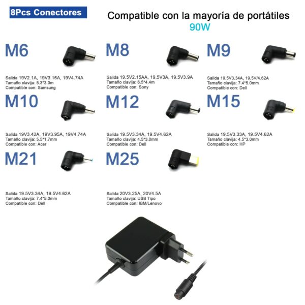 CARREGADOR UNIVERSAL  DE PARED ULTRA PORTABLE 90W