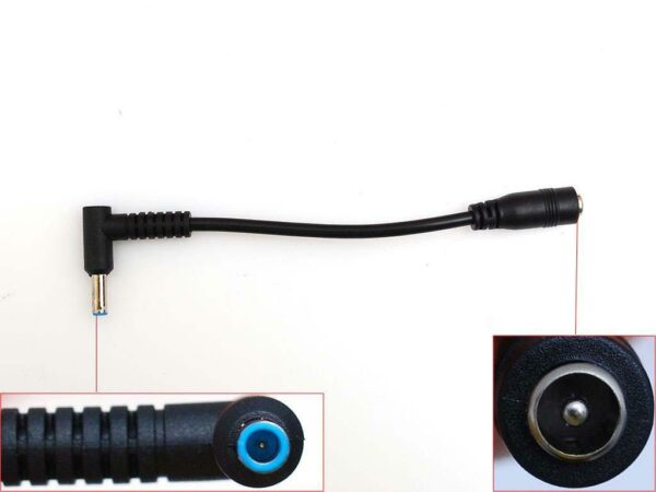 CABLE ADAPTADOR JACK DE 5.5X2.1MM (HEMBRA) A 4.5X3.0MM (MACHO) PARA HP ULTRABOOK