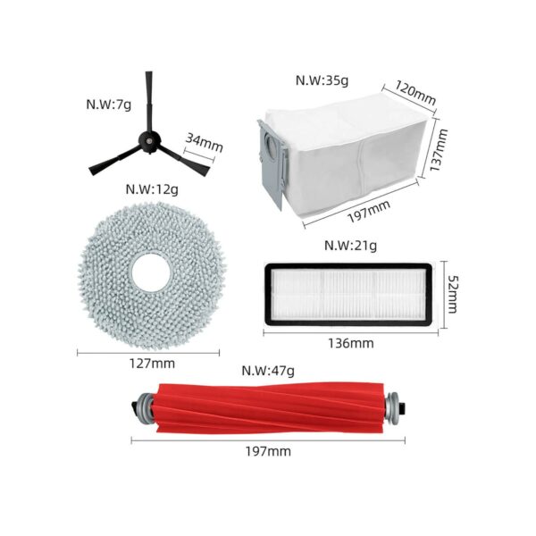 KIT DE RECAMBIOS PARA ASPIRADOR ROBOROCK QREVO PRO QREVO MAXV - Image 2