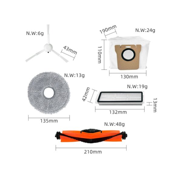 KIT DE RECAMBIOS PARA ASPIRADOR XIAOMI ROBOT VACUUM X10+ X10 PLUS B101GL - Image 2