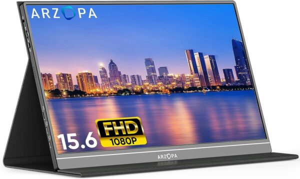 MONITOR PORTÁTIL ARZOPA A1 GAMUT DE 15.6" FHD IPS CON HDMI USB-C PARA PC MAC PS5 SWITCH