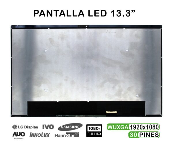 TELA LED DE 13.3" PARA PORTÁTIL HP ENVY X360 13-BD 30 PINES CON MARCO