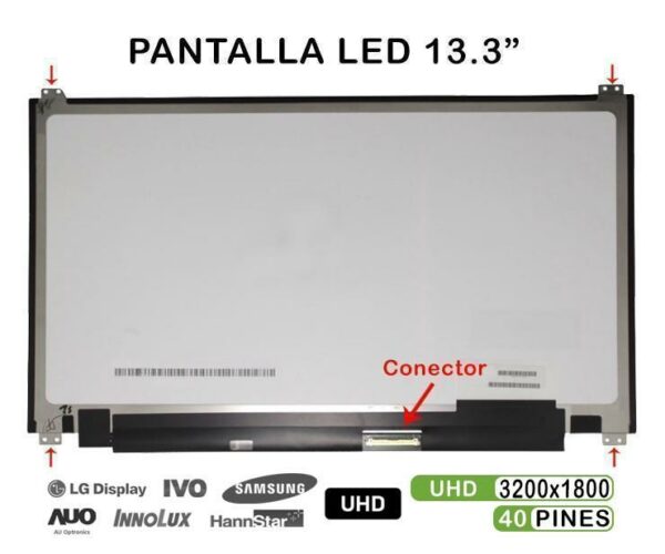 TELA LED 13.3" PARA PORTÁTIL LTN133YL04-P01 QHD+