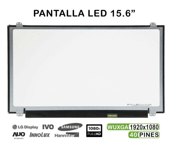 TELA LED DE 15.6" PARA PORTÁTIL LP156WF4 40 PINES FHD
