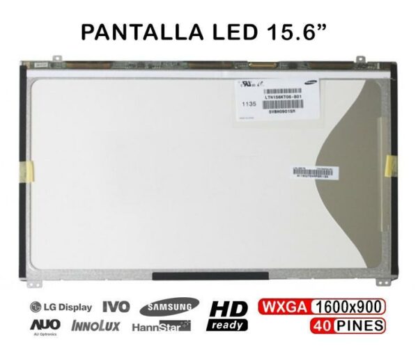TELA LED DE 15.6" PARA PORTÁTIL LTN156KT06-801