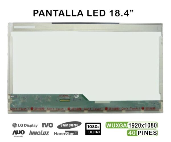 TELA LED DE 18.4" PARA PORTÁTIL N184HGE-L21 REV.C1