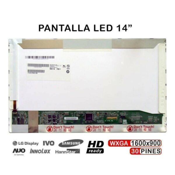TELA LED DE 14" PARA PORTÁTIL AUO B140RW01 B140RW01 V.2 B140RW03 V.1