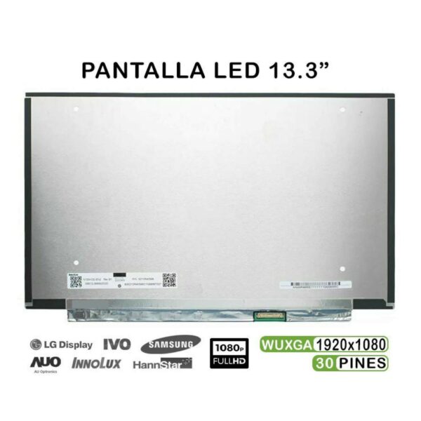 TELA LED DE 13.3" PARA PORTÁTIL NV133FHM-N52 NV133FHM-N54