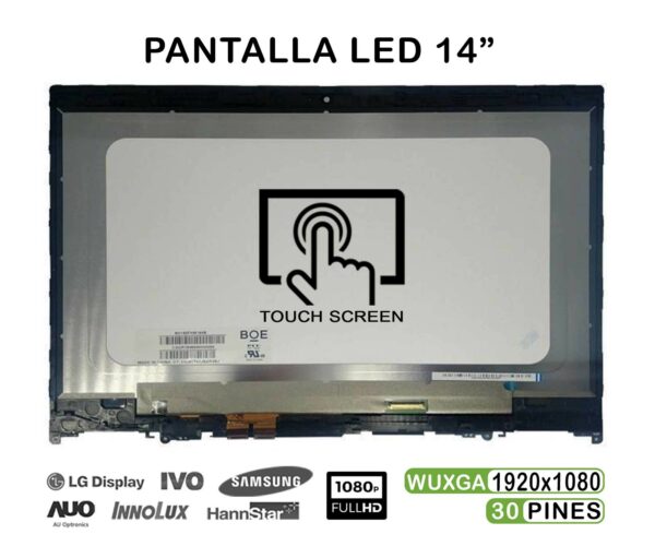 TELA LED TÁCTIL DE 14" FHD PARA PORTÁTIL ASUS NV140FHM-N3B, 5D10N45602