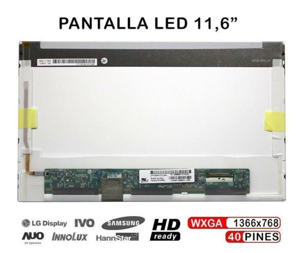TELA LED DE 11.6" PARA PORTÁTIL PACKARD BELL ZA8