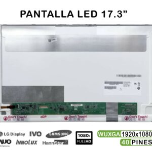 TELA LED DE 17.3" PARA PORTÁTIL ASUS N750JV FHD 40 PINES