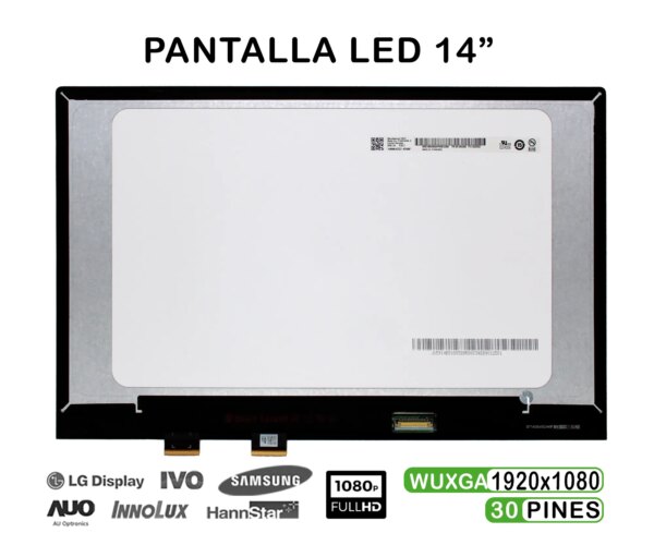 TELA LED TÁCTIL DE 14" PARA PORTÁTIL ASUS VIVOBOOK TP412FAC FHD 30 PINES