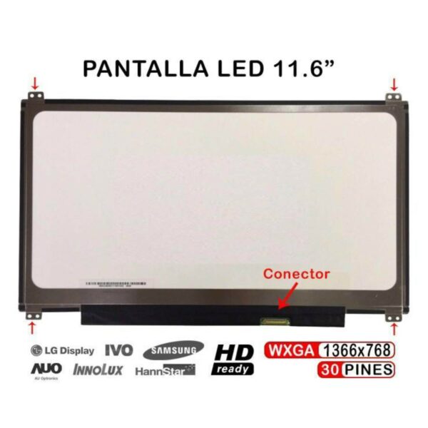 TELA LED DE 11.6" PARA PORTÁTIL ASUS EEEBOOK X205T X205TA B116XTN02.3 30 PINES - Image 2