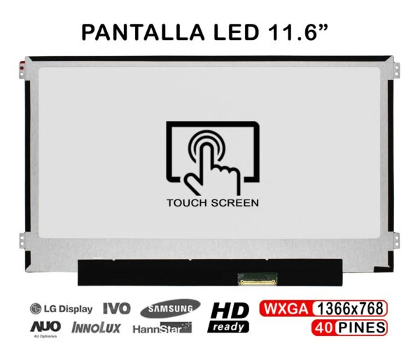 TELA LED TÁCTIL DE 11.6" PARA PORTÁTIL B116XAK01.0 40 PINES