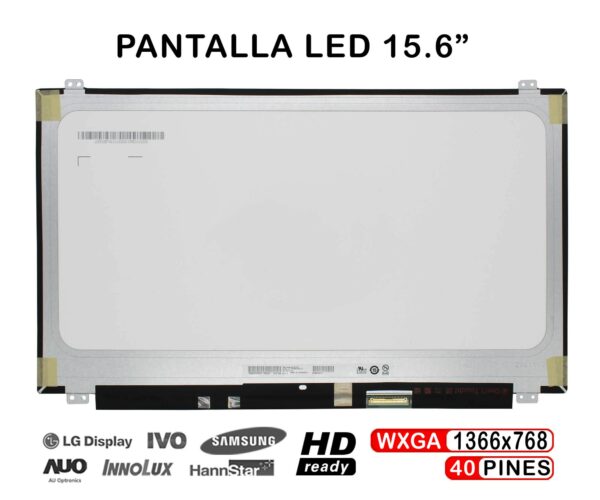 TELA LED DE 15.6" PARA PORTÁTIL B156XTN07.0 H/W:HA F/W:1