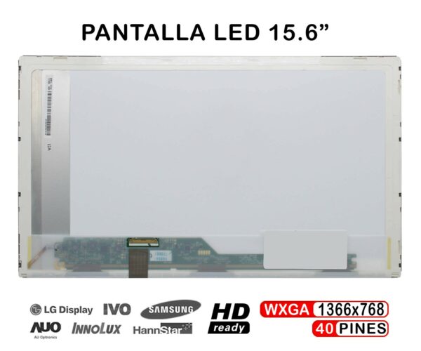 TELA LED DE 15.6" PARA PORTÁTIL B156XW02 V.2 B156XW02 V.6