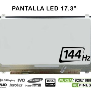 TELA LED DE 17.3" PARA PORTÁTIL B173HAN03.1 144HZ 40 PINES 1920X1080