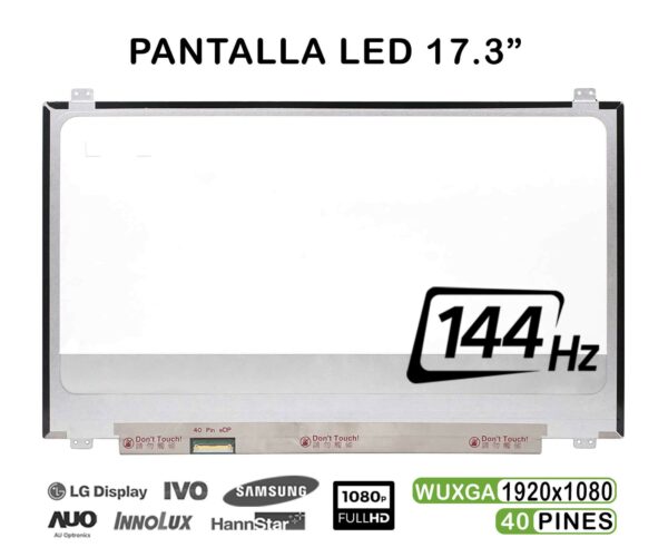 TELA LED DE 17.3" PARA PORTÁTIL B173HAN03.2 144HZ FHD G-SYNC