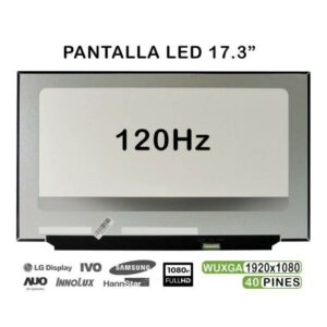 TELA LED DE 17.3" PARA PORTÁTIL B173HAN04.7 1920X1080 120HZ 40 PINES