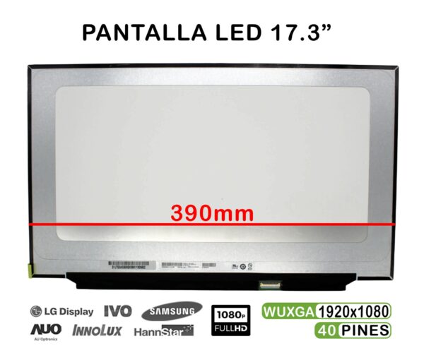 TELA DE 17.3" PARA PORTÁTIL B173HAN05.0 LED 1920×1080