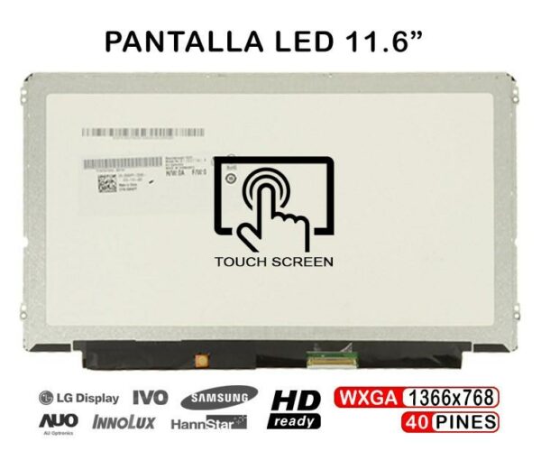 TELA LED DE 11.6" TÁCTIL PARA PORTÁTIL DELL LATITUDE 3160 B116XTT01.0 5NWPY