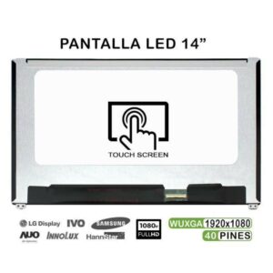TELA LED DE 14" PARA PORTÁTIL DELL LATITUDE E7490 B140HAK02.2 LP140WF5-SPM1 TÁCTIL