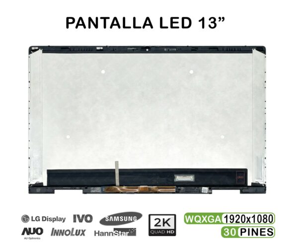 TELA LED DE 13.3" PARA PORTÁTIL HP ENVY X360 13-BD 30 PINES