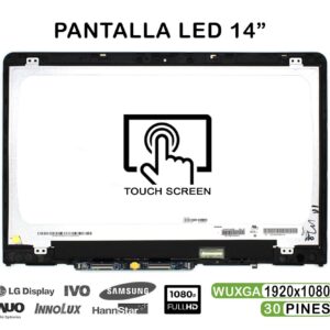 TELA LED TÁCTIL COMPLETA DE 14" PARA PORTÁTIL HP PAVILION X360 14-BA 14M-BA SERIES CON MARCO