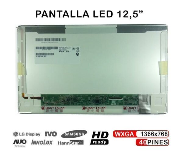 TELA LED DE 12.5" PARA PORTÁTIL B125XW02