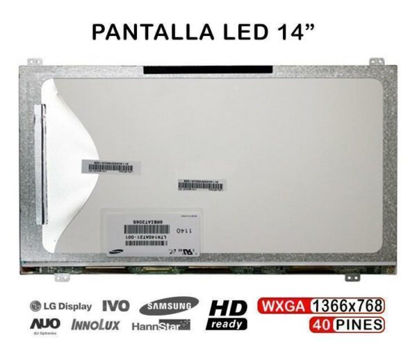 TELA LED DE 14" PARA PORTÁTIL LTN140AT21 LTN140AT21-804 LTN140AT21-803